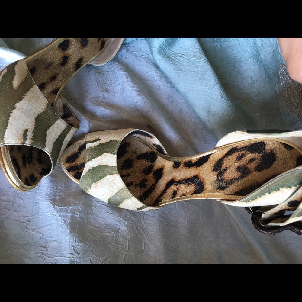 Roberto Cavalli Shoes Snake Ankle Wrap Zebra - Picture 5 of 6